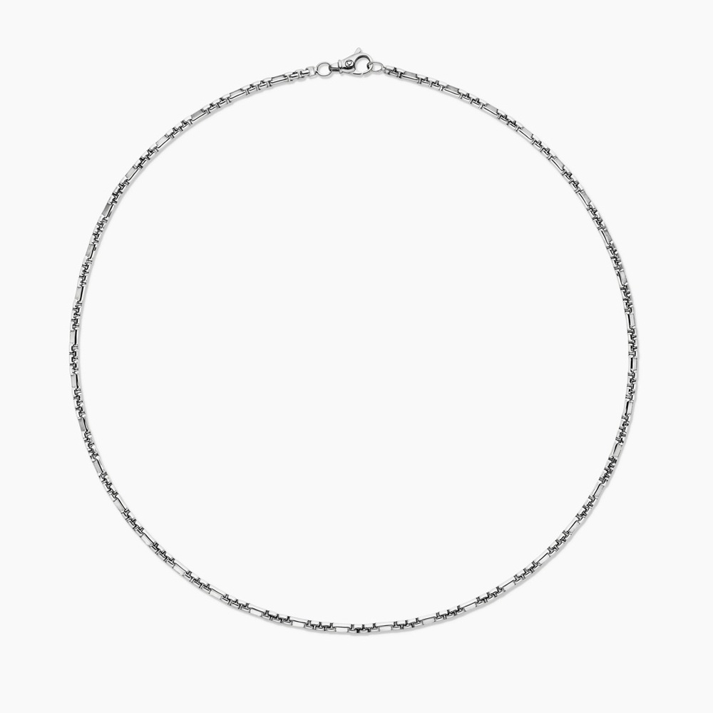 David Yurman Open Station Box Chain Necklace
Sterling Silver, 3mm, 24 inch